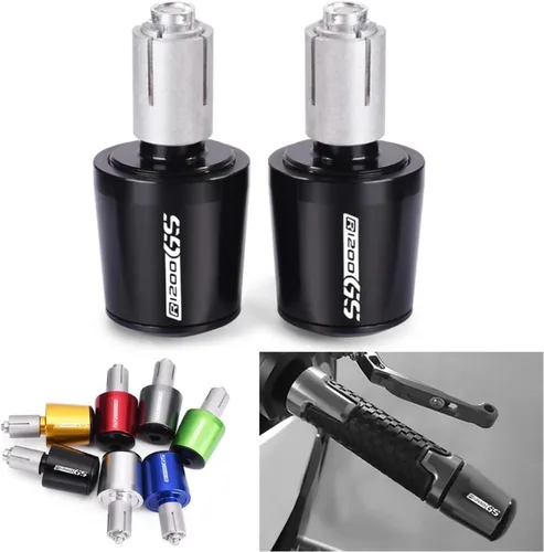Miniatura 3 de Extremos de manillar de motocicleta de 7/8 pulgadas de 0.866 in, agarres de aluminio CNC, accesorios para BMW R1200GS R1200gs ADV R 1200 GS LC Negro