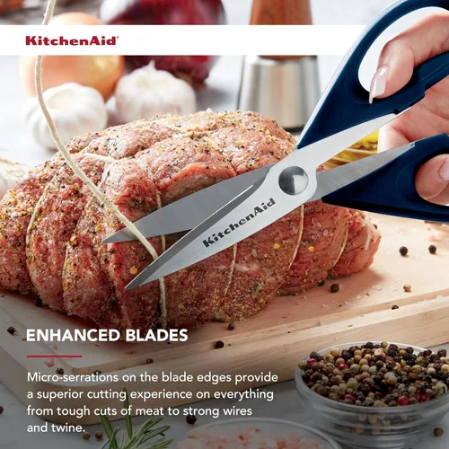 Miniatura 2 de KitchenAid Tijeras de cocina multiusos con funda protectora, tijeras de acero inoxidable duraderas, aptas para lavavajillas, mango cómodo de agarre