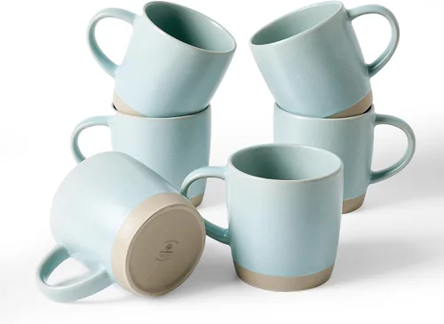 Miniatura 9 de famiware Juego de 4 tazas de café, juego de tazas de 13 onzas, juego de tazas de cerámica con asa para café, té, cacao, leche, serie Constellation
