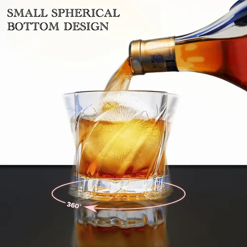 Miniatura 6 de Vasos de whisky con 4 moldes para bolas de hielo y una caja de lujo, vasos de whisky antiguos, regalos para papá de hija, hijo, niños, mejor whisky