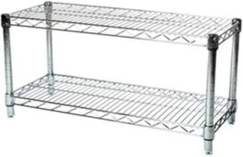 Miniatura 5 de Shelving Inc. Estantería de alambre cromado de 12 pulgadas de profundidad x 12 pulgadas de ancho con estantes de 2 niveles, capacidad de peso de 800