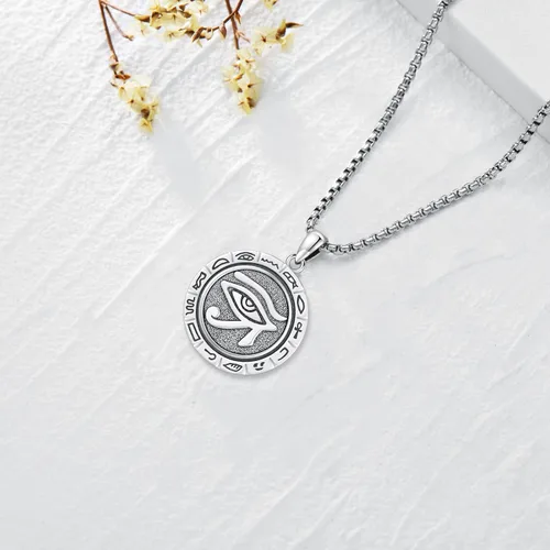 Miniatura 70 de Collar de pentagrama de plata de ley con triple luna, diosa celta, nudo celta, nudo de brujas, Ankh, sol y luna, Hécate, lilith, Santa Muerte