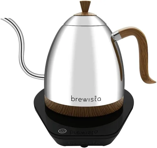 Miniatura 10 de Brewista Artisan - Hervidor eléctrico de cuello de cisne, hervidor de agua con panel LCD, control preciso de temperatura, hervido rápido y ajustes