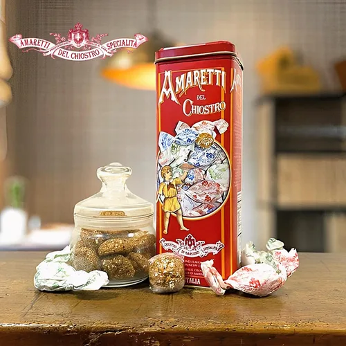 Miniatura 5 de Amaretti Chiostro di Sarrono Galletas crujientes – Snacks sin gluten – Lata de galletas italianas – Galletas gourmet tradicionales – Galletas