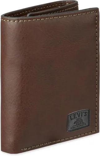 Miniatura 2 de Levi's Billetera triple para hombre, elegante y delgada, incluye ventana de identificación y tarjetero de crédito