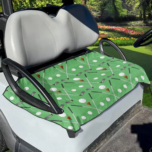 Miniatura 20 de Yewattles Universal personalizado carrito de golf cubierta de asiento de verano al aire libre Anti-caliente Club Coche Coche Manta Green Lawn Golf