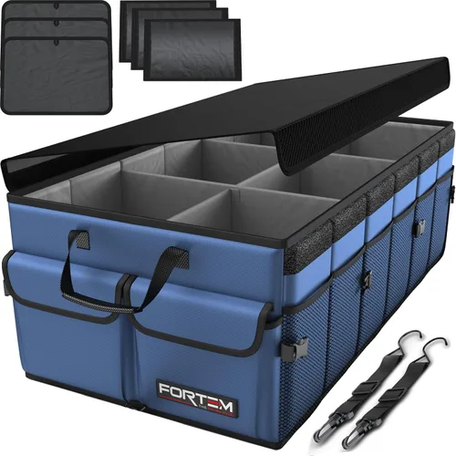 Miniatura 28 de FORTEM Organizador de maletero para SUV, organizador de maletero de automóvil, almacenamiento plegable, accesorios de coche para mujeres y hombres