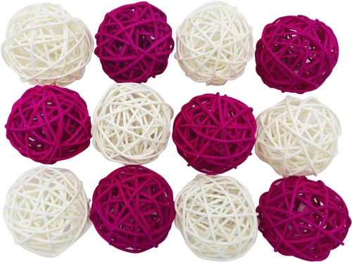 Miniatura 15 de 12 bolas decorativas de mimbre de ratán para manualidades, fiestas, decoración de mesa de boda, baby shower, accesorios de aromaterapia, 2 pulgadas