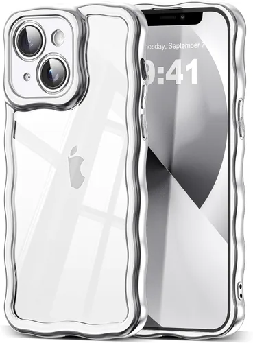 Miniatura 119 de SKYLMW Compatible con iPhone 6s Plus/6 Plus Case de 5.5", Linda Kawaii Marco Ondulado Rizado Forma de Marco Funda de Silicona Suave Resistente a