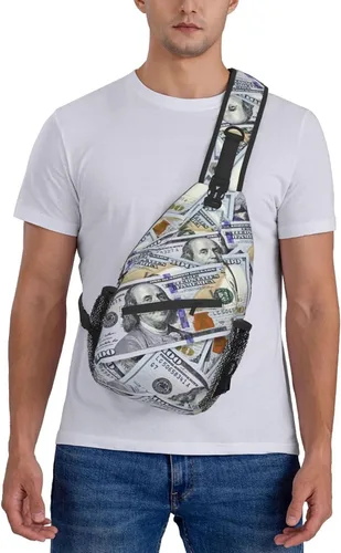 Miniatura 8 de Us Bill Dollars Money - Bolso de pecho unisex para viajes, senderismo, bolsa de hombro cruzada para mujeres y hombres, US Bill Dollars Money A1