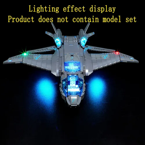 Miniatura 7 de GEAMENT Kit de luces LED compatible con Lego The Avengers Quinjet 76248 (juego de modelos no incluidos)