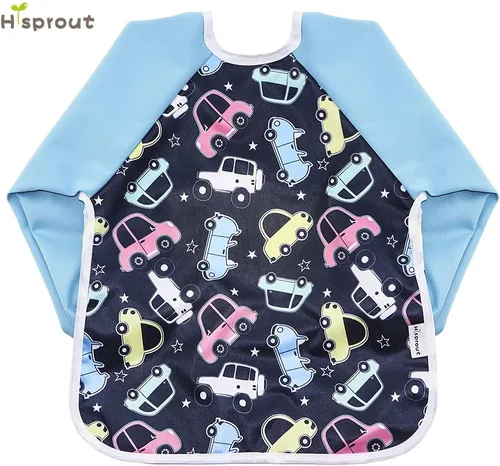 Miniatura 2 de Babero impermeable con mangas y bolsillo, 6-24 meses