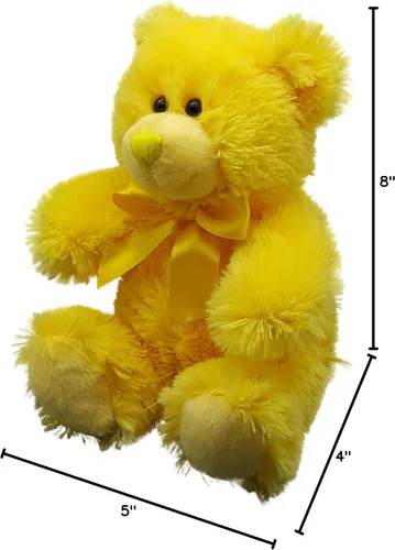 Miniatura 4 de Anico Oso de peluche amarillo de 8 pulgadas, oso amarillo de felpa suave, oso pequeño, perfecto para niños, cumpleaños, vacaciones y mucho más