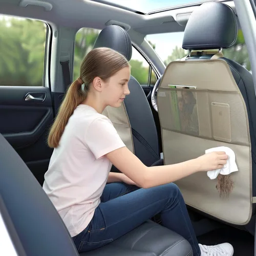 Miniatura 7 de Viaviat Protector de Asiento de Auto, Esterilla Grande 2 Pack, Protectores Duraderos Resistente al Agua para Asiento Trasero del Auto con 2