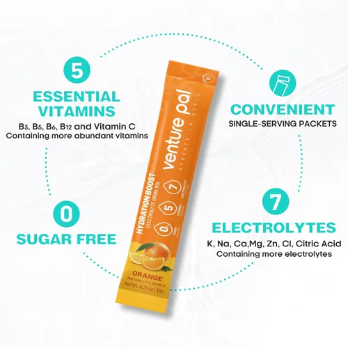 Miniatura 4 de Venture Pal Paquete variado de electrolitos en polvo, mezcla de hidratación sin azúcar con alto contenido de sodio y vitaminas diarias Keto