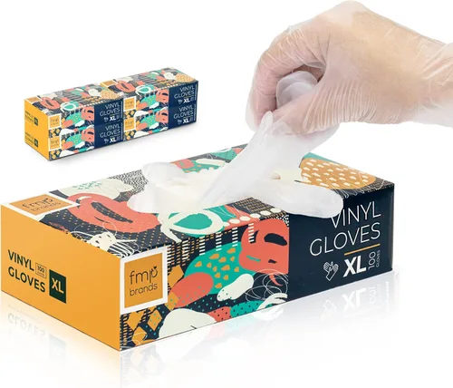 Miniatura 19 de Fit Meal Prep Paquete de 100 guantes desechables de vinilo para preparación de alimentos, sin látex, sin polvo, ideales para cocina, baño, hogar
