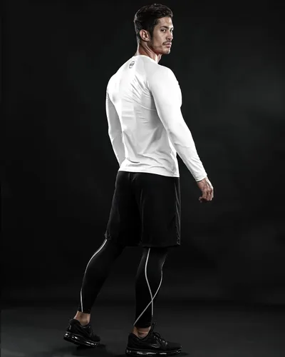 Miniatura 4 de DRSKIN - Camisas de compresión para hombre, manga larga, paquete de 4, 3, 2 o 1 unidades, camisas de entrenamiento deportivo, capa base atlética