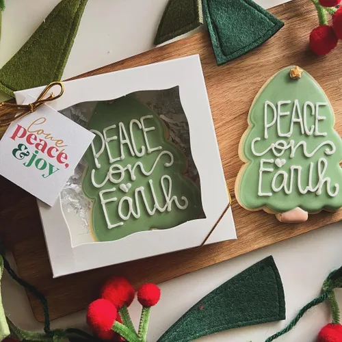 Miniatura 3 de XINHPKGG 50 cajas de galletas individuales de 4 1/2 x 4 1/2 x 1 1/5 pulgadas, cajas pequeñas de panadería, caja de regalo pequeña para recuerdos