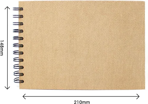 Miniatura 4 de Artway Enviro - Cuaderno de bocetos A5 encuadernado en espiral - Paisaje - 70 caras/35 páginas de papel de dibujo reciclado de 6.00 oz/m² - Cuaderno