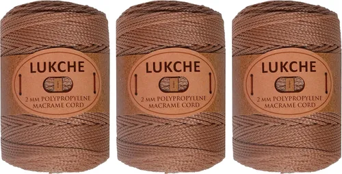 Miniatura 21 de Cordón de macramé de poliéster de 0.059-0.079 in, 3 madejas (3 x 153 yardas), cuerda de macramé 100% polipropileno de alta calidad, bolsa de macramé