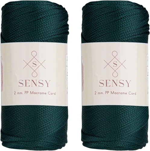 Miniatura 85 de Sensy Premium Cuerda de Poliéster de 2mm 251 Yardas Cuerda de Polipropileno 100% Cordón de Macramé 2mm Cordón para Bolsa de Ganchillo Cuerda