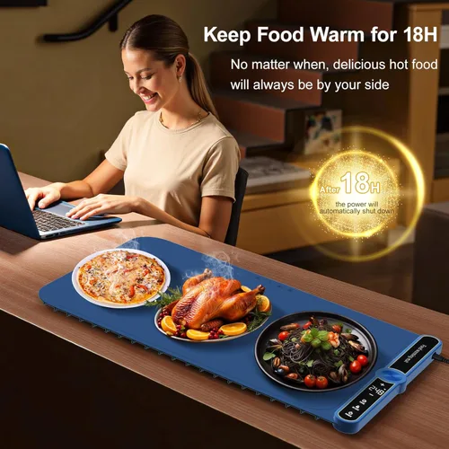 Miniatura 7 de Calentadores eléctricos de silicona para fiestas, buffet, XXL, 40 x 15 pulgadas, extra grande, para calentar alimentos, mantiene los alimentos