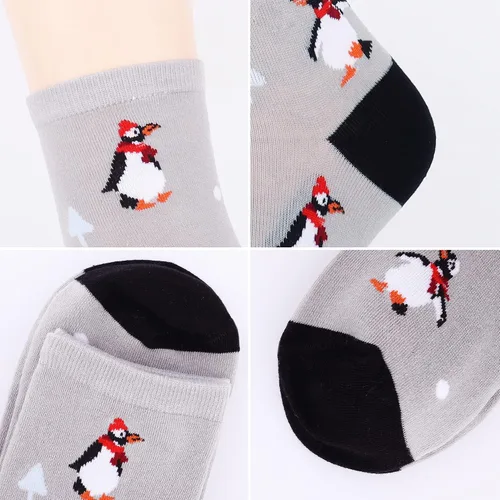 Miniatura 3 de Jeasona Calcetines de cerdo Boston Terrier con hongos y girasoles para mujer, regalos para mujer