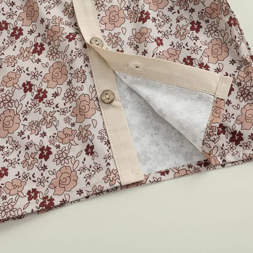 Miniatura 11 de MA&BABY Conjunto familiar de verano de 0 a 6 años a juego para hermanas, vestido de hermanas, camisa para hermano, lindo estampado floral