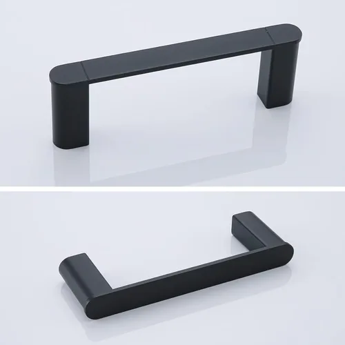 Miniatura 5 de RANDOM Toallero negro mate para baño y cocina de 9 pulgadas, soporte de toalla de mano SUS304, toallero de acero inoxidable, barra de toalla