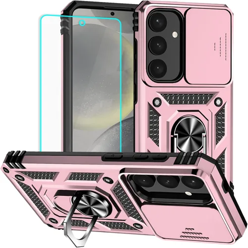 Miniatura 8 de HNHYGETE Funda para Samsung A13 5G, Galaxy A13 5G con protector de pantalla, soporte giratorio de grado militar de 360° (resistente), fundas Negro