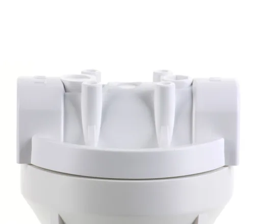 Miniatura 2 de Hydronix HF3-10WHWH12, carcasa blanca de 10" con tapa de costilla blanca para sistemas de ósmosis inversa y filtración, puertos de 1/2