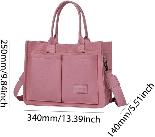 Miniatura 6 de Juoxeepy Bolsa de lona con múltiples bolsillos para mujer, bolsa de iglesia, bolsa de pañales con compartimentos