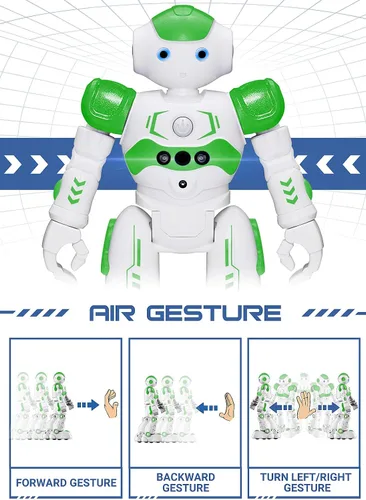 Miniatura 3 de KingsDragon - Robot RC, juguetes para niños con gestos y detección, robot inteligente a control remoto para niños de 4 a 8 años, regalo de Verde