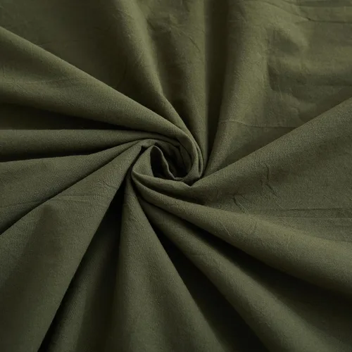 Miniatura 6 de LOVQUE Funda de edredón de algodón verde oliva, tamaño King, juego de ropa de cama natural similar al lino con cierre de cremallera (sin edredón)