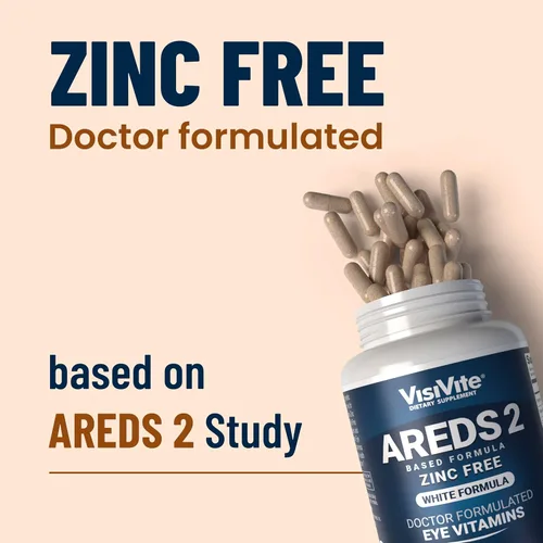 Miniatura 4 de Vitaminas para los ojos AREDS 2 sin zinc - Vitaminas para los ojos sin zinc - Zeaxantina más luteína vitaminas para los ojos - VCaps sin soja - Sin