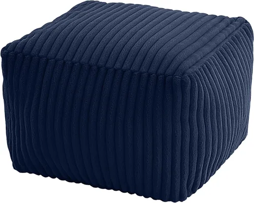 Miniatura 15 de MeMoreCool Puf Otomano Redondo Relleno Reposapiés, Puf de Piso Reposapiés con Relleno de Trozos de Espuma Suave, Otomano Redondo Pequeño Reposapiés