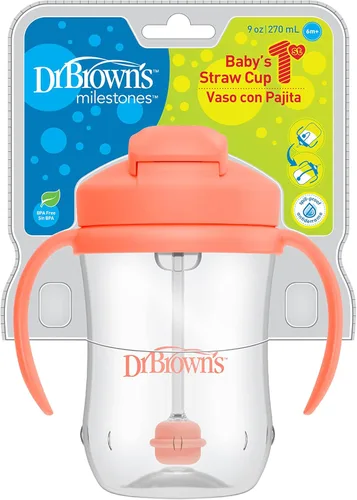 Miniatura 6 de Dr. Brown's Milestones Cheers - Taza de transición sin boquilla de 360 tazas, apta para viajes y sin fugas, taza de popote para bebé, taza
