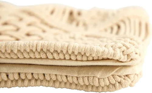 Miniatura 4 de Nearly Natural Funda de almohada decorativa de macramé de 18 pulgadas
