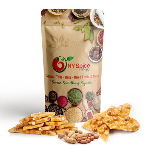 NYSPICE SHOP - Maní quebradizo – 1 libra (libra) frágil de maní fino y crujiente – Sal de azúcar pura – Frágil de maní crujiente a la antigua –