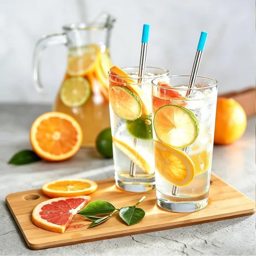 Miniatura 9 de Kynup Reusable Metal Straws (6Packs), Collapsible Travel Drinking Straws with Cases, Cruise Ship Essentials, Cruise Must Haves with Silicone for