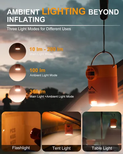 Miniatura 8 de MKARMATER - Bomba de aire portátil ultra pequeña de 1.69 onzas para flotadores de piscina y colchón de aire, inflador y desinflador inalámbrico