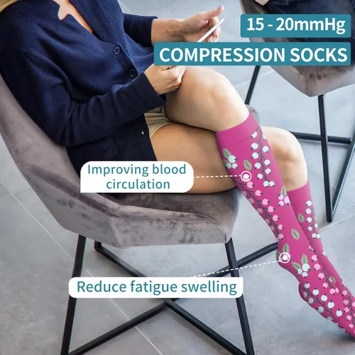 Miniatura 12 de Calcetines de compresión para mujeres y hombres (3 pares) – El mejor apoyo para enfermeras, correr, senderismo, recuperación y calcetines de vuelo