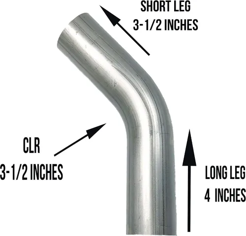Miniatura 5 de 2.25" 45 grados 304 mandril de acero inoxidable curva tubo de escape / catback USA .065 Khaos Motorsports 2 Pack