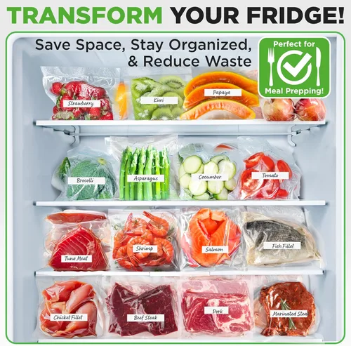 Miniatura 7 de NutriChef Bolsas selladoras al vacío de 8 x 50 pulgadas, paquete de 2 unidades compatibles con todas las marcas, grado comercial, resistentes