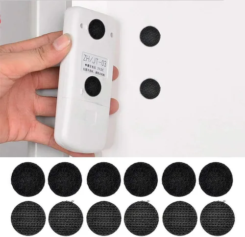Miniatura 5 de DFYOUHOME® 128 pares de puntos autoadhesivos redondos de 1 pulgada de gancho y bucle con cinta adhesiva impermeable en la parte trasera de tira