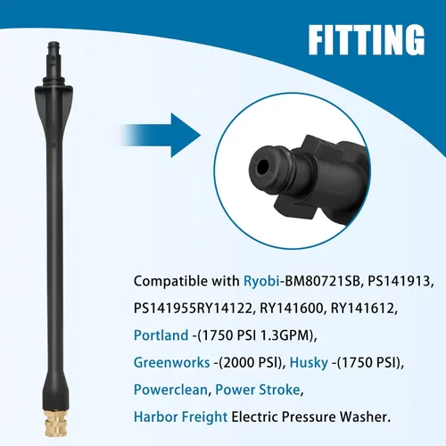 Miniatura 2 de Varita de lavado a presión 308494075 con 5 boquillas de pulverización y 1 soporte de puntas para pistola de hidrolavadora Ryobi, Portland, Husky
