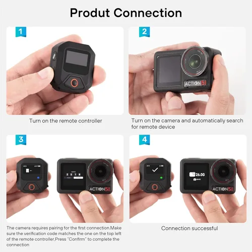 Miniatura 6 de YDW Control remoto GPS Bluetooth para DJI Osmo Action 6/Action 5 Pro/Action 4, una máquina con múltiples controles, accesorios de acción inteligente