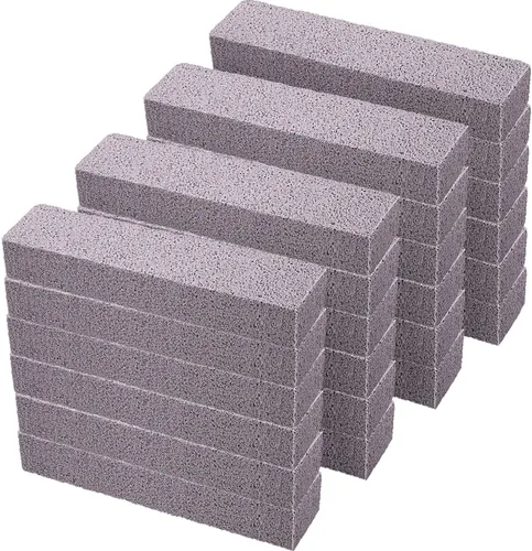 Miniatura 10 de Chinco Paquete de 2 barras de piedra pómez para engañar, piedra pómez para quitar la suciedad sin dejar arañazos para cocina, horno, estufa, hogar
