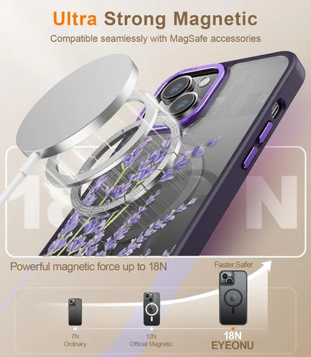 Miniatura 86 de Goodon para iPhone 15 Pro Max con protector de pantalla de privacidad, compatible con Magsafe, funda translúcida mate a prueba de golpes - Linda