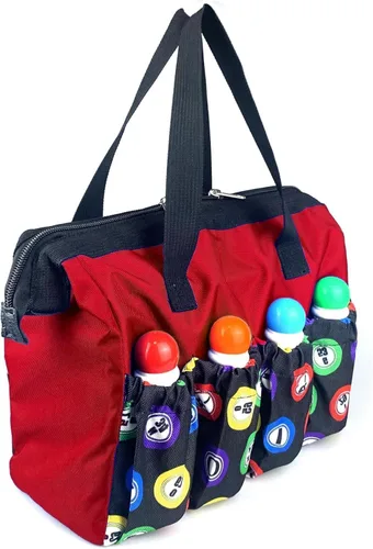 Miniatura 9 de Bolsa de Bingo Daubers con 8 bolsillos de gran capacidad, bolsa de transporte de viaje con cremallera, bolsa de maquillaje, regalo para amantes